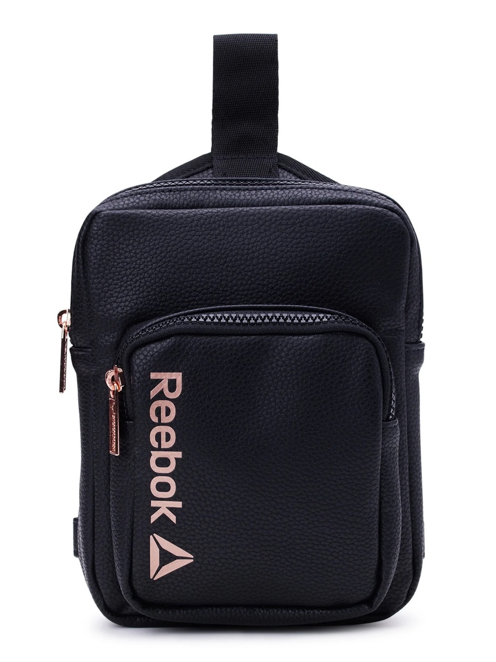 Reebok Black Crossbody Sling Bag with Rose Gold Logo